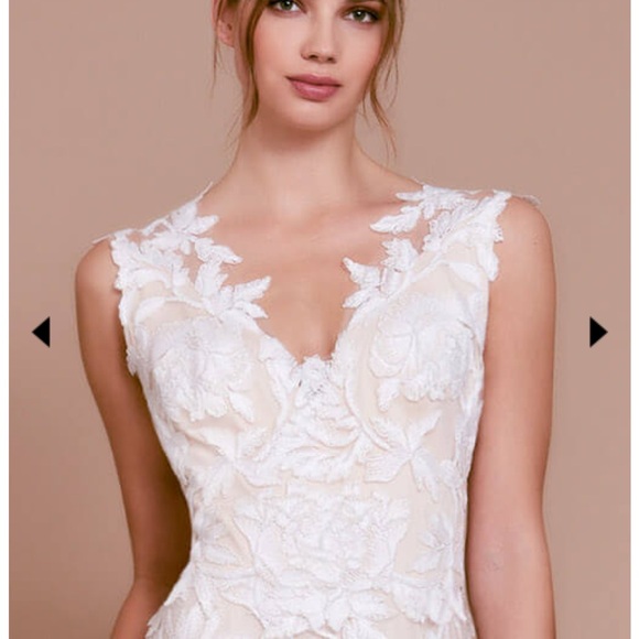 Tadashi Shoji Bridal Cecilia Lace Bridal Gown Dress Sz.12 - Picture 5 of 16